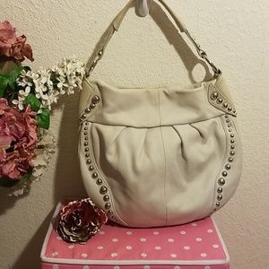 B Makowsky off white Leathr shoulder